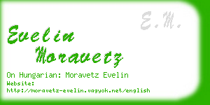 evelin moravetz business card